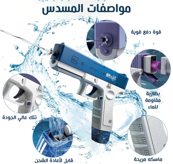 ⁦• عرض قطعتين مسدس المياه الحديث  Water Gun⁩ - الصورة ⁦2⁩